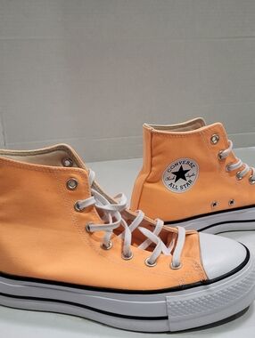 Converse Chuck Taylor All Star Lift Hi Peach Beam Platform Sz 8.5 Women A03052F
